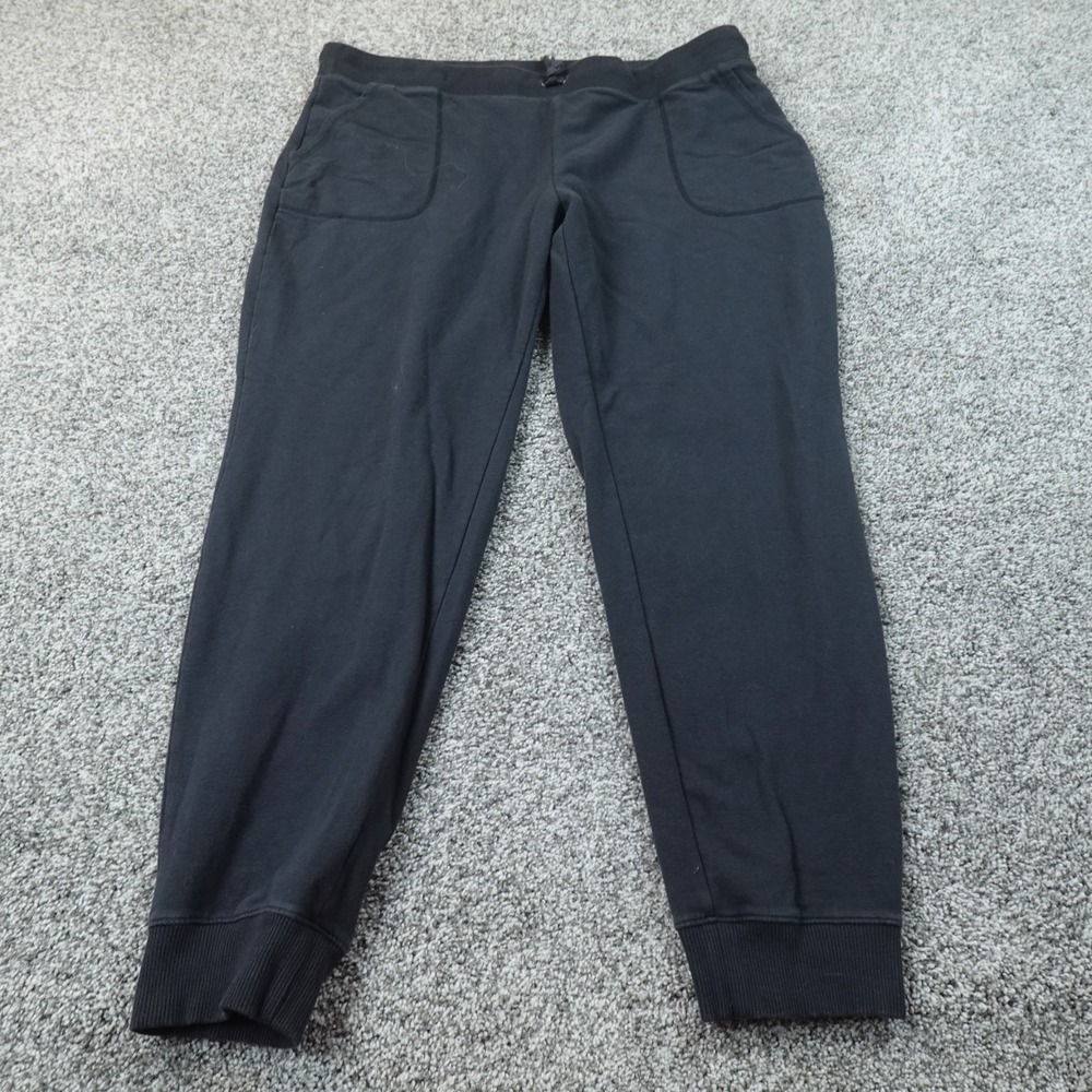 LL Bean Sweatpants Womens XL Black Ultrasoft Sweats Drawstring Jogger Pants Hike